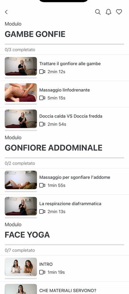 Moduli gambe gonfie, gonfiore addominale e face yoga